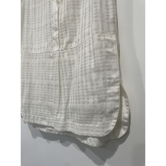 Vince Camuto Sleeveless Ivory White Button Up Cotton Blend Top Size Small - Picture 3 of 9
